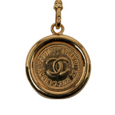 シャネル ココマーク 31 RUE CAMBON PARIS メダル モチーフ チェーン ベルト ゴールド ブラック メッキ レザー レディース CHANEL 【中古】